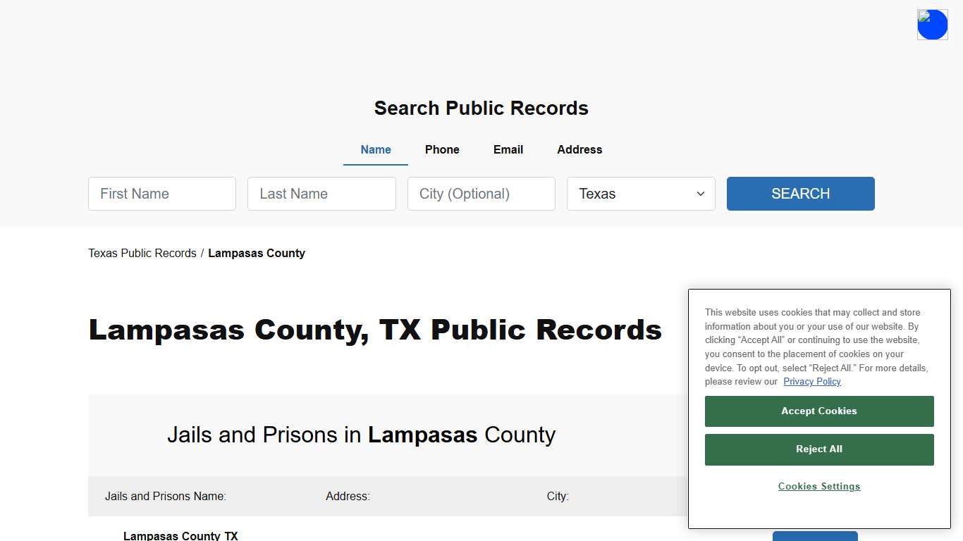 Lampasas County, TX Public Court, Arrest and Inmate Records - ThePublicIndex